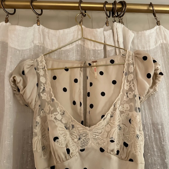Free people butterfly babe midi dress in tea combo size small - Picture 10 of 15